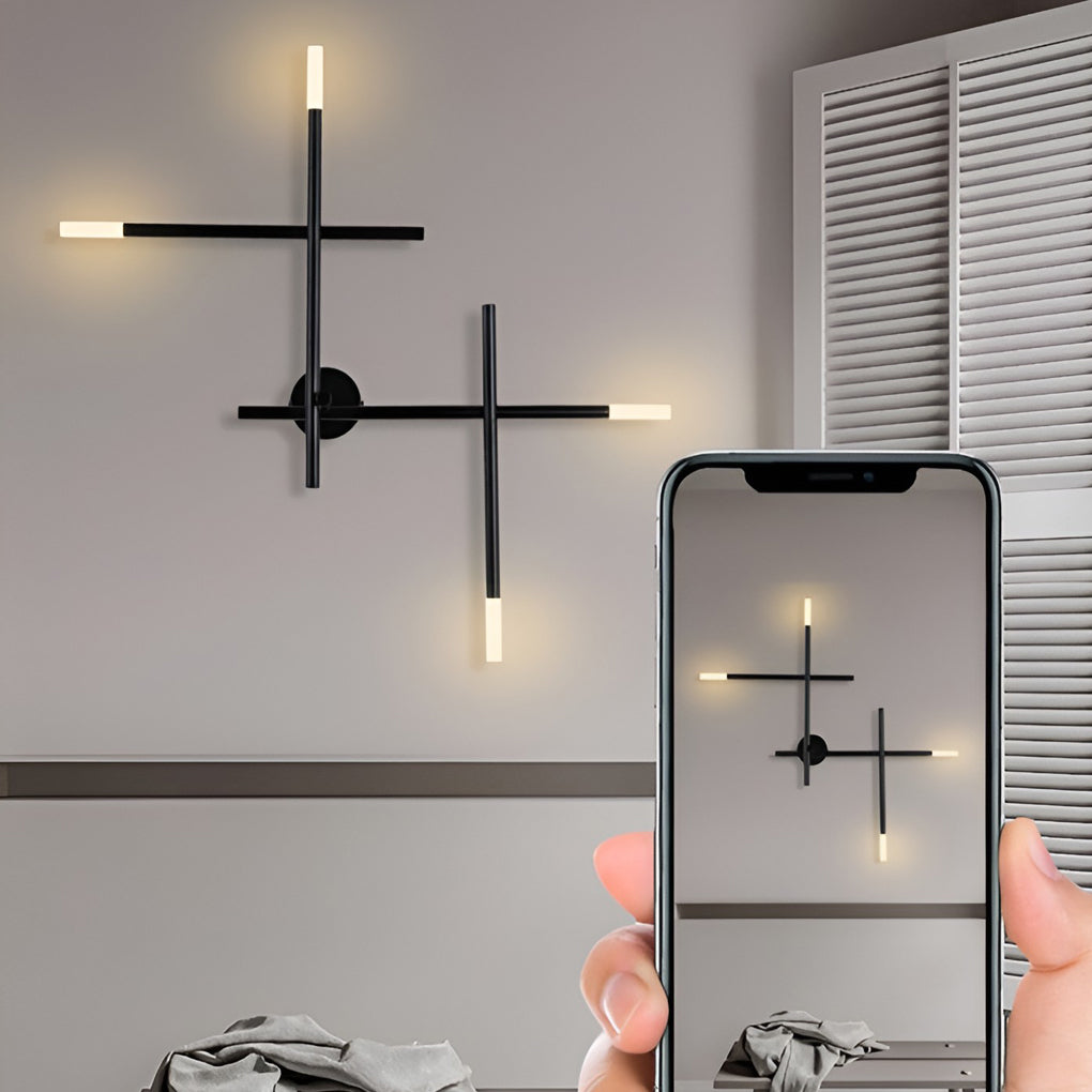 WINTHROPE MODERN LED WALL SCONCE WITH INTRICATE CROSS DESIGN