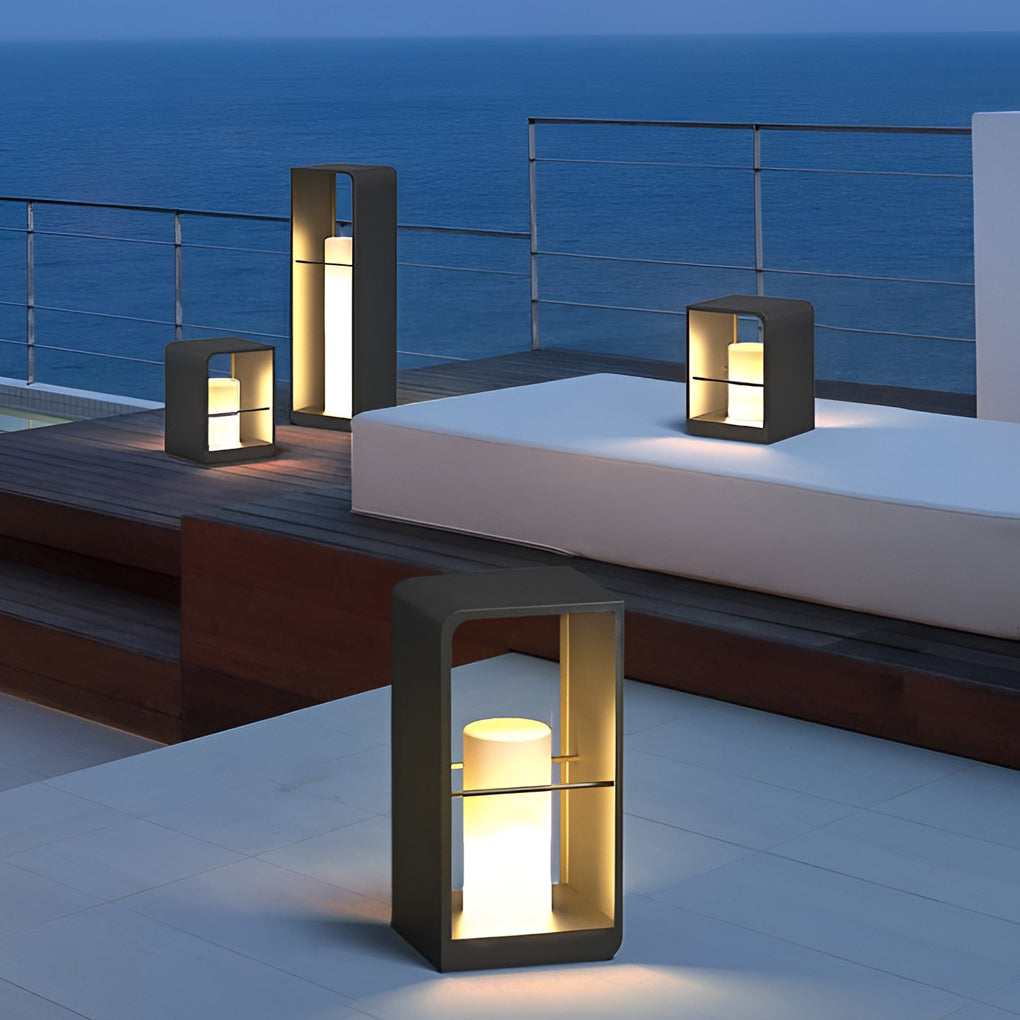 WINCHESTER RECTANGULAR AQUA-LUXE SOLAR LANTERN