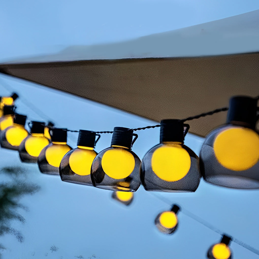 WINTERBORNE SOLAR-POWERED LED STRING LIGHTS WITH USB CHARGING