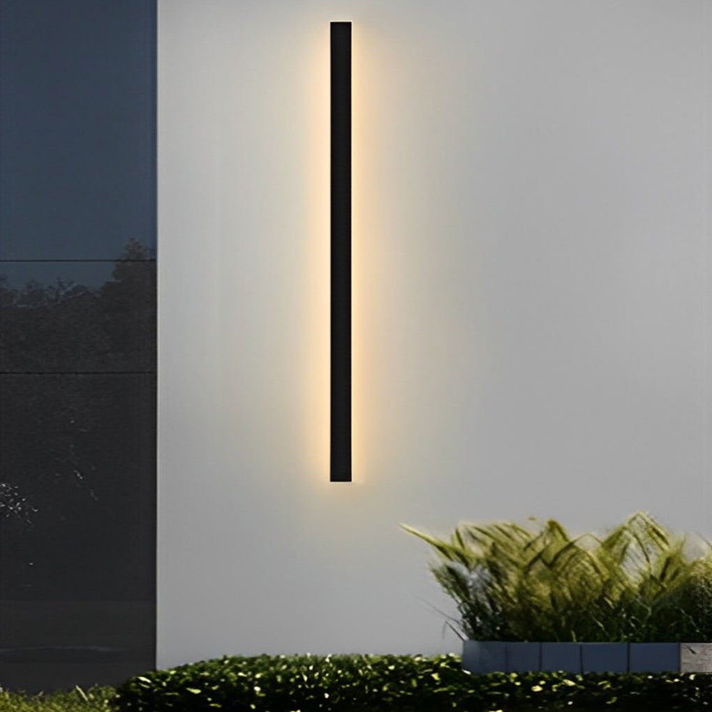 WINTHROP SLIMLINE SOLAR WALL LANTERN, WATER-RESISTANT BLACK FINISH
