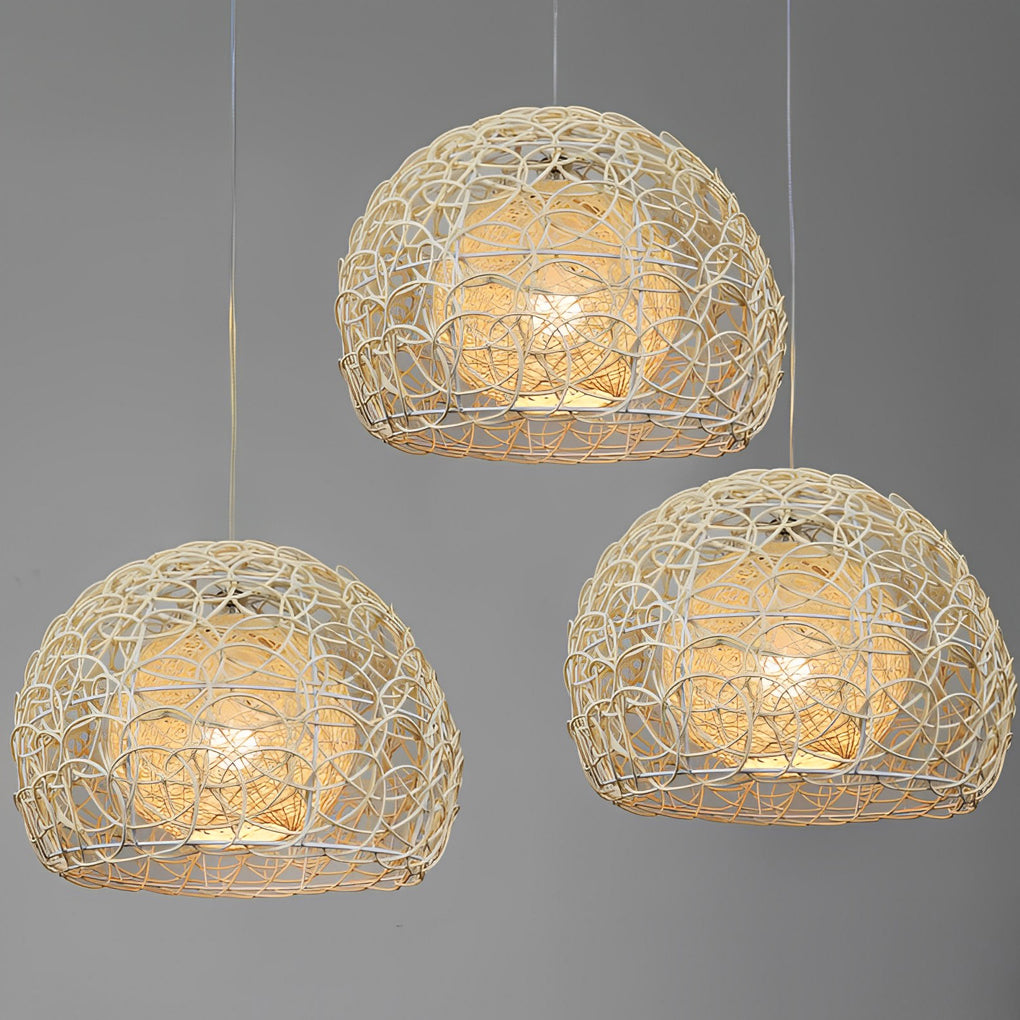 WHITLEY WOVEN RATTAN SPHERE PENDANT LIGHT