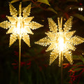 WINTERTON POLYMER SNOWFLAKE GARDEN ILLUMINATORS - SET OF TWO FOR ENCHANTING OUTDOOR DISPLAY