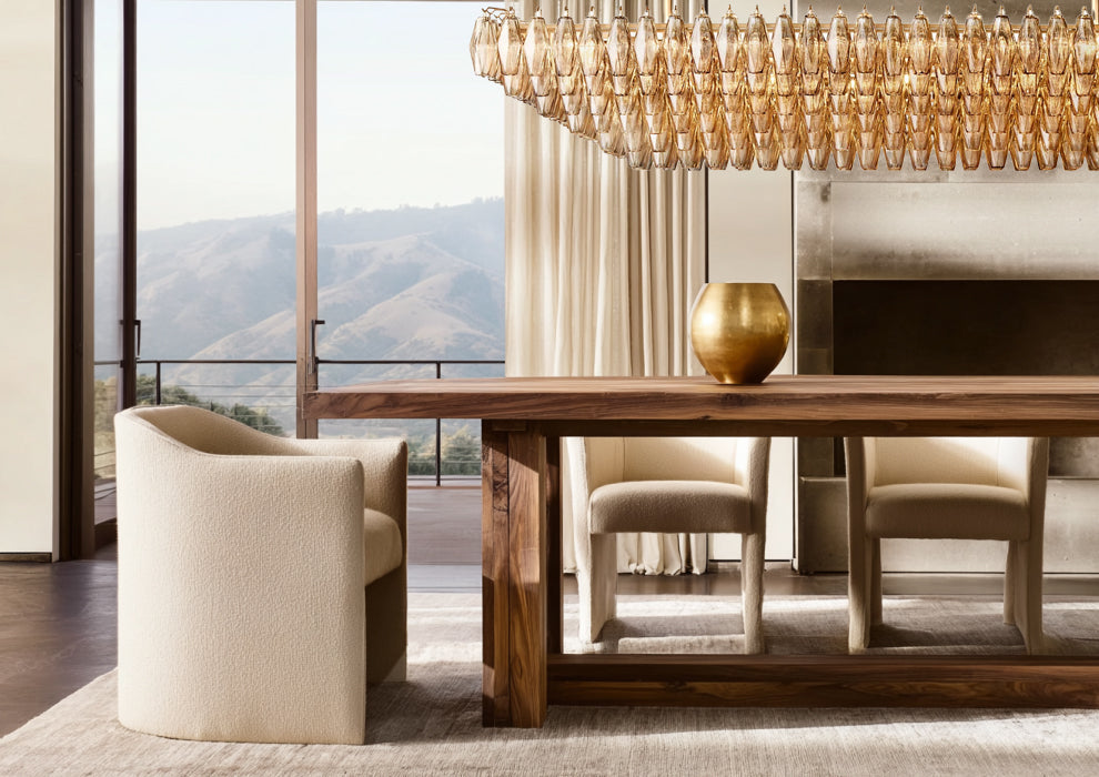 VALERIA SMOKED CRYSTAL MULTI-TIERED LIGHTING FIXTURE
