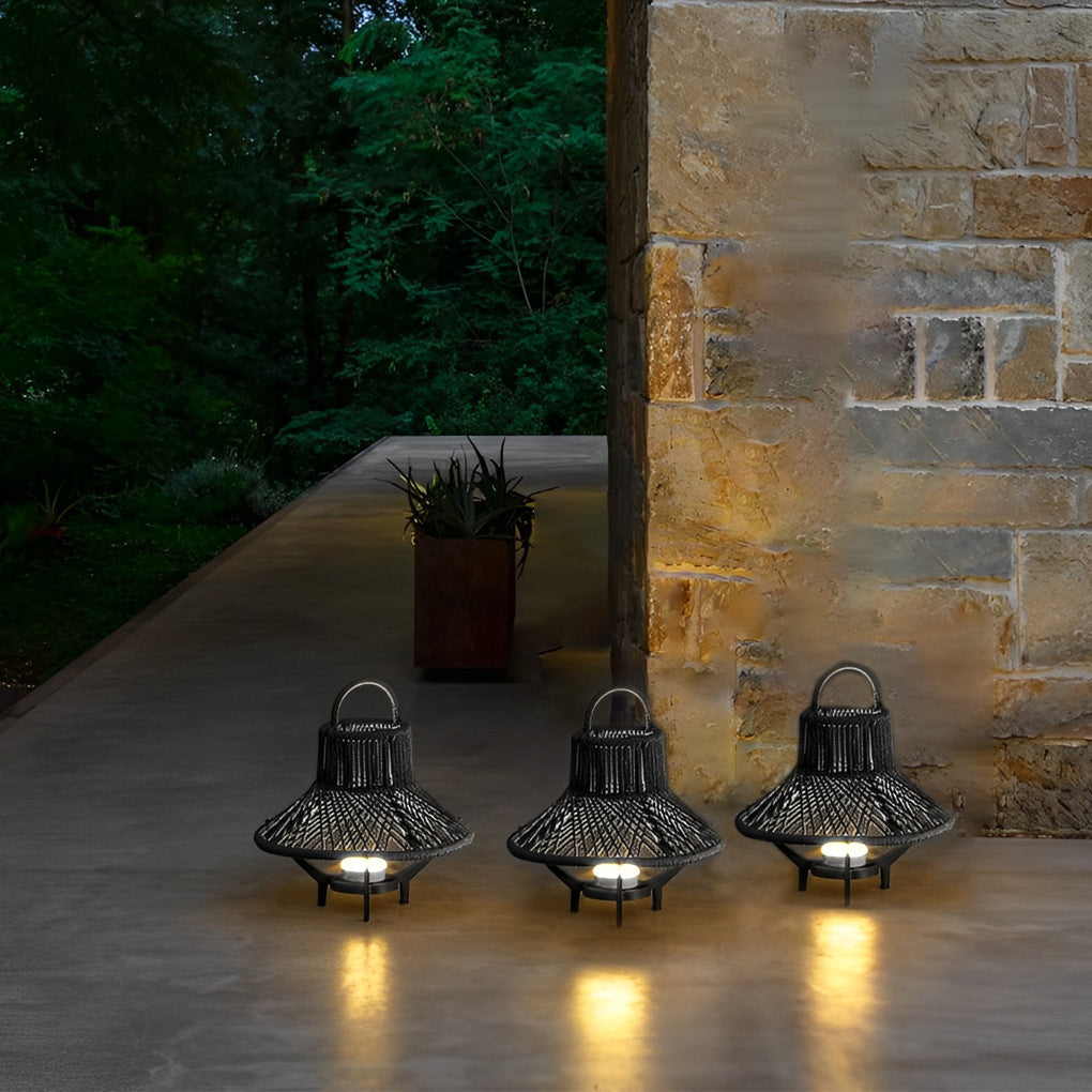 RAVENSTONE WROUGHT IRON TRIBAL GARDEN LANTERN