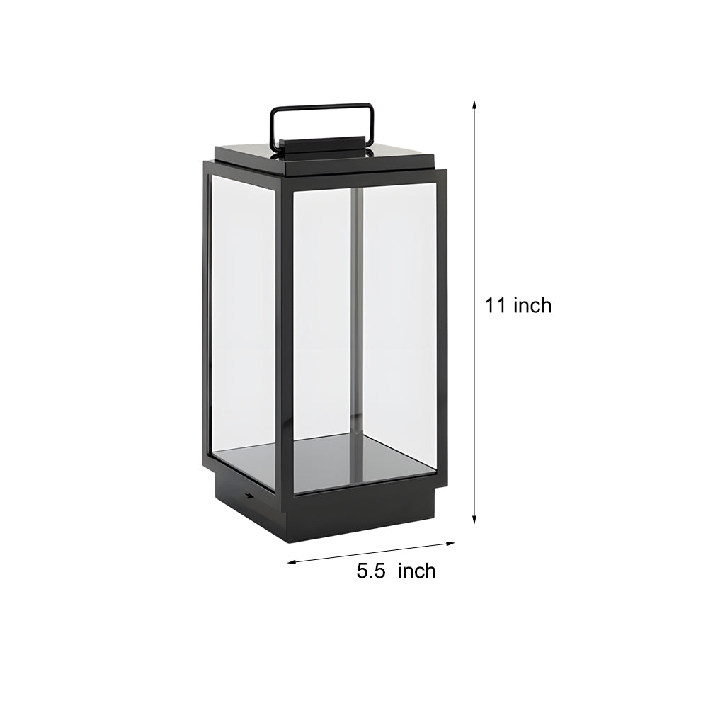 WINTHROP 11-INCH GLASS LED CARRIAGE LANTERN - WIRELESS OUTDOOR LIGHTING
