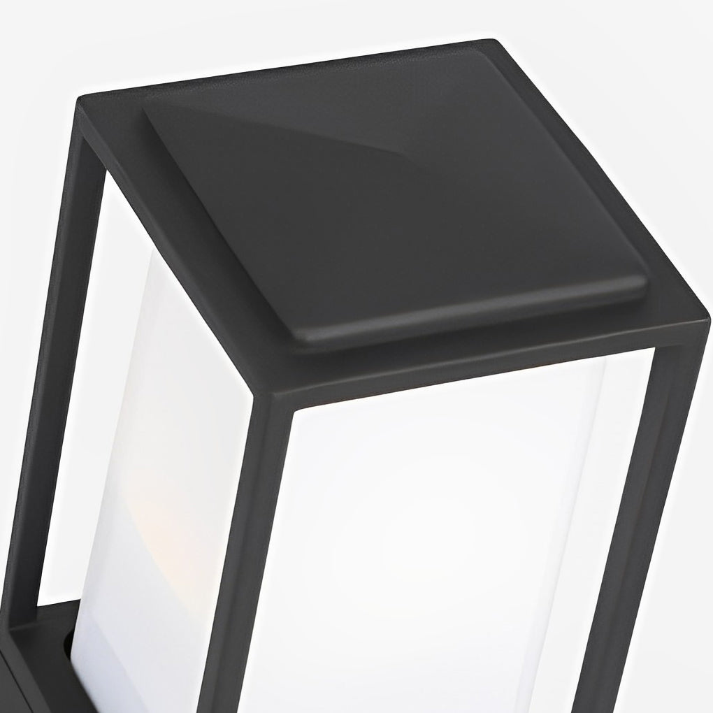 WINDSOR CUBE ALUMINUM GARDEN LANTERN, 110V LOW VOLTAGE LED, WATER-RESISTANT LANDSCAPE ILLUMINATION