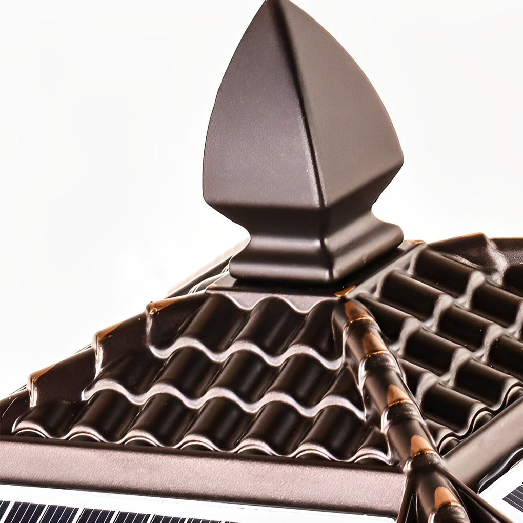 THORNBURY SOLAR-POWERED GLAZED ALUMINUM FENCE POST LANTERNS