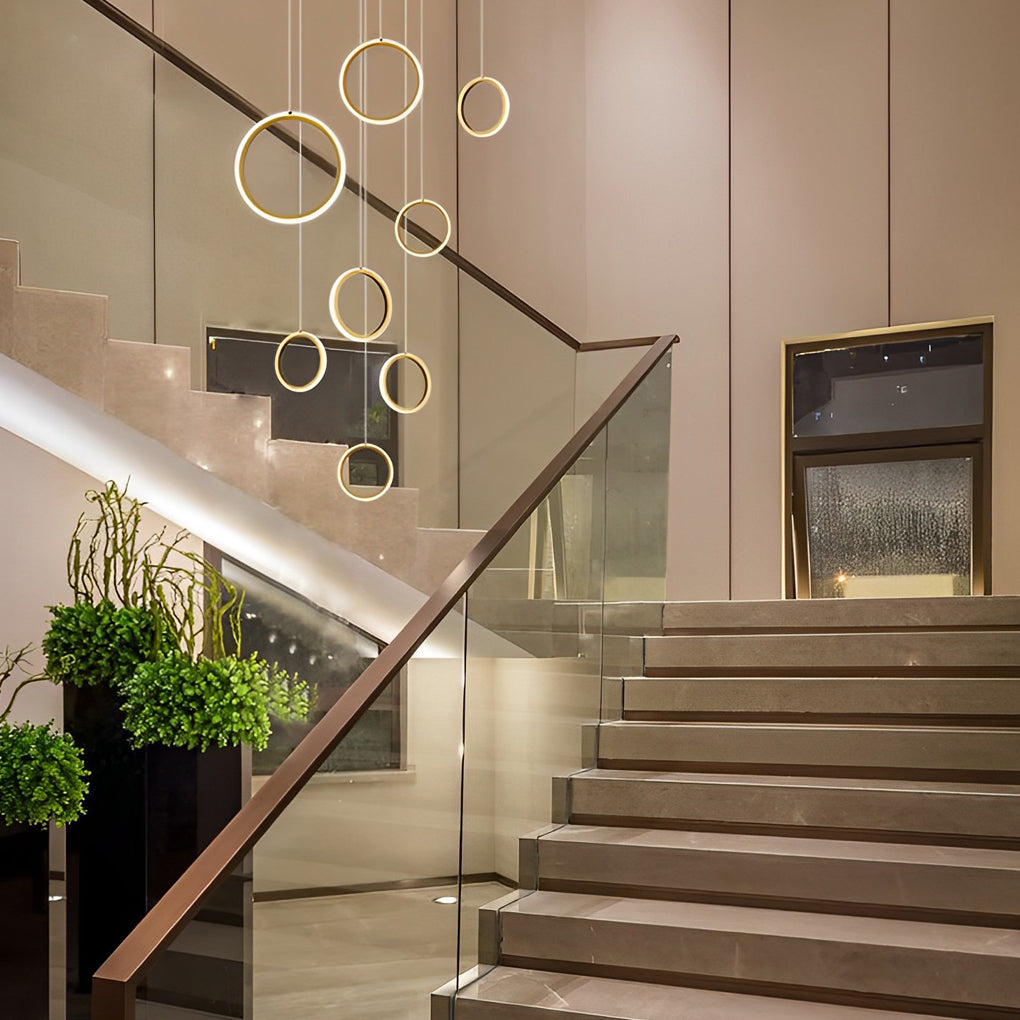 WINDSOR CIRCULAR LED STAIRCASE LIGHTING INSTALLATION