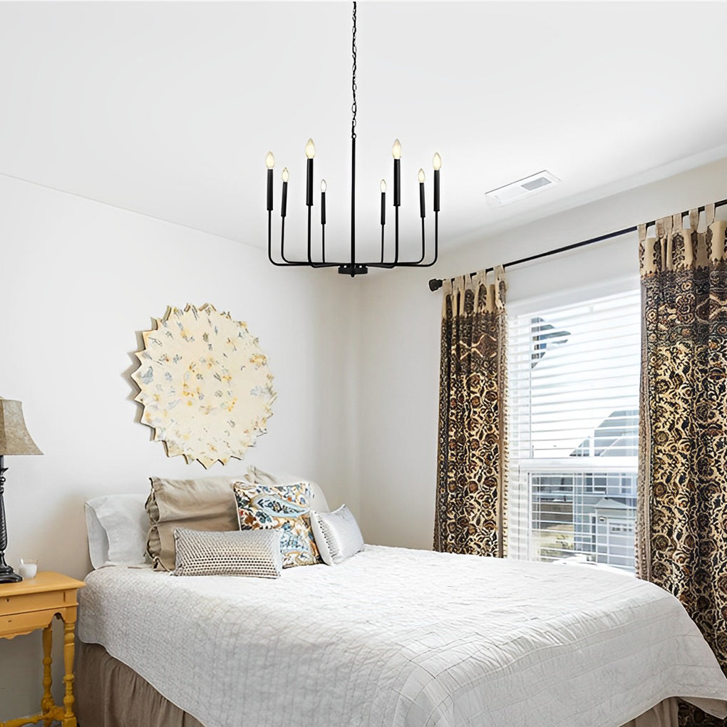 WINTHROP EIGHT-BULB DIMMABLE INDUSTRIAL CHANDELIER
