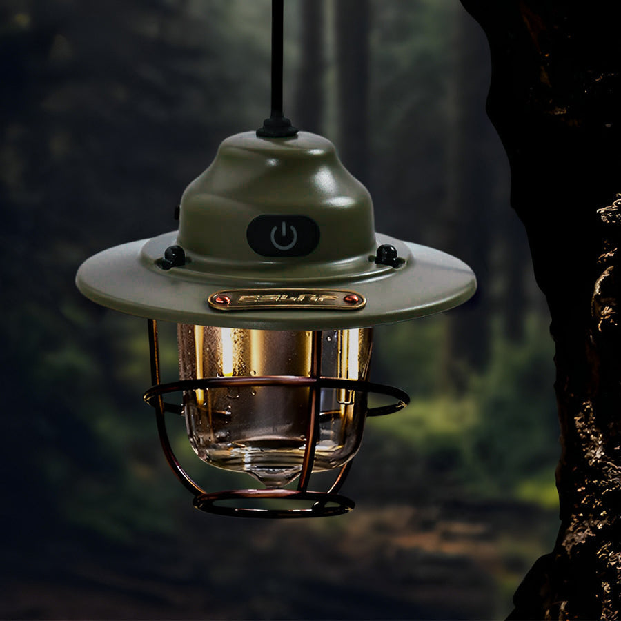 RAVENSCROFT CIRCULAR LED OUTDOOR LANTERN WITH USB RECHARGE