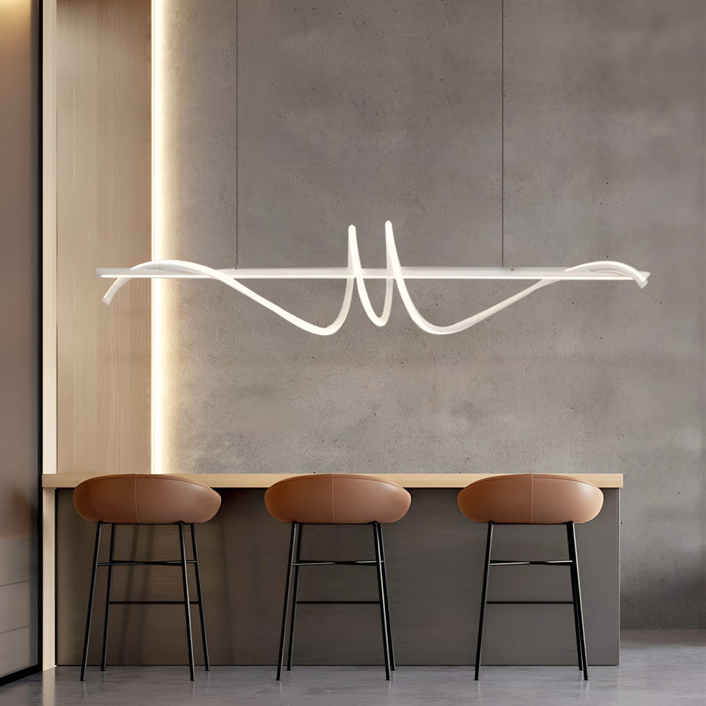1. "WINSLOW WHISPERING LED HANGING LIGHT"  
   - Features smooth stepless dimming and a minimalist Nordic design, perfect for illuminating kitchen spaces with a warm glow.

2. "BRAMBLETON RADIANCE CEILING CHANDELIER"  
   - Showcases a unique blend of mod