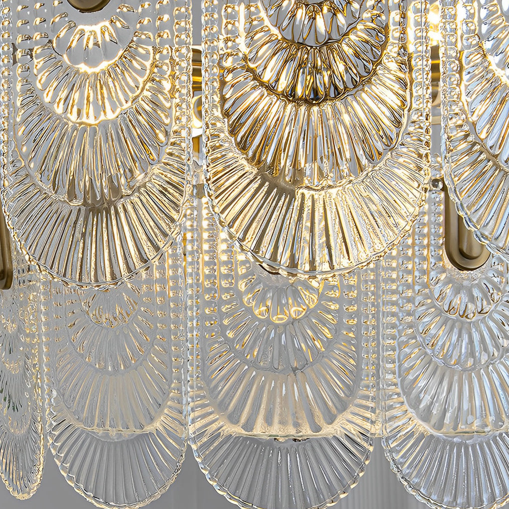 VERDANT VISTA TRIFOLD GLASS CHANDELIER