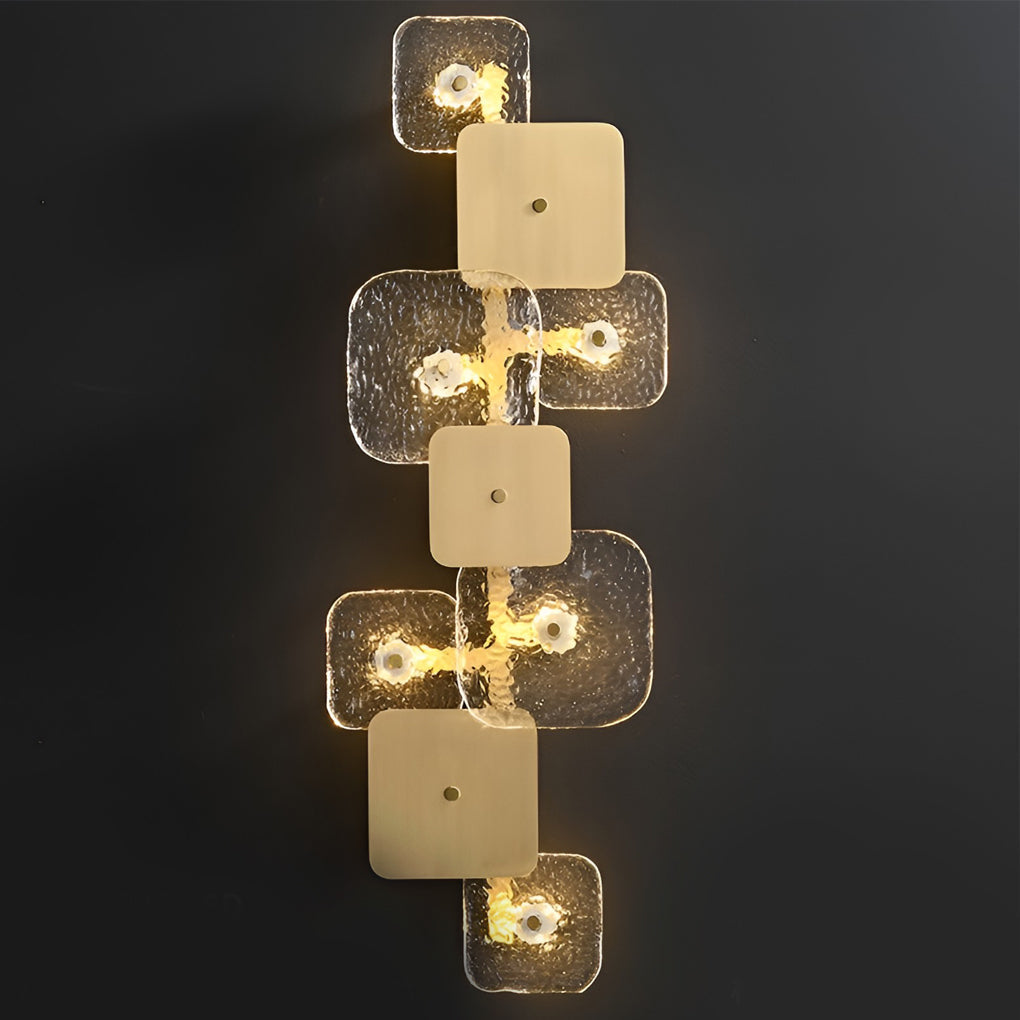 WINTHROP COPPER-FRAMED GLASS SQUARE WALL LIGHT