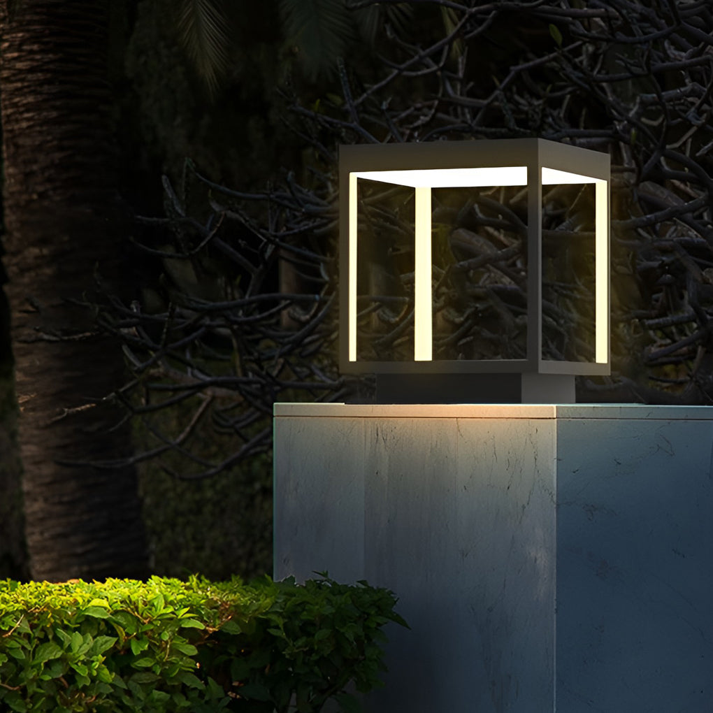 WINTHROP SOLAR-FRAME SQUARE POST LANTERN
