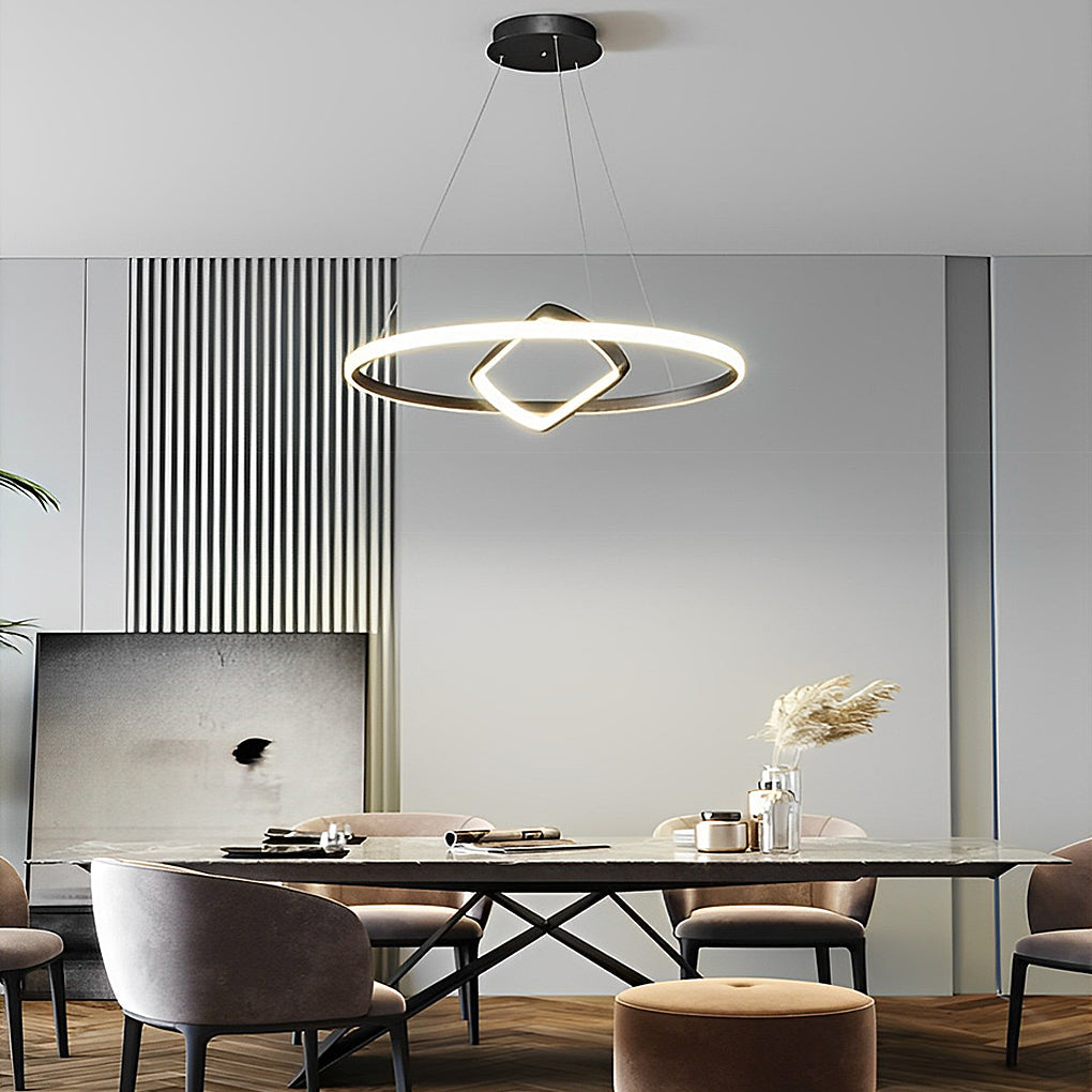 RAVENHURST ADJUSTABLE OVAL LED CHANDELIER WITH DIMMING FUNCTION