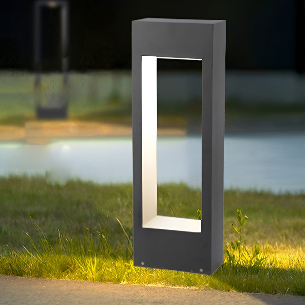 WINDSOR RECTANGULAR SLIMLINE LED GARDEN LIGHTING, MODERN OUTDOOR LUMINAIRE