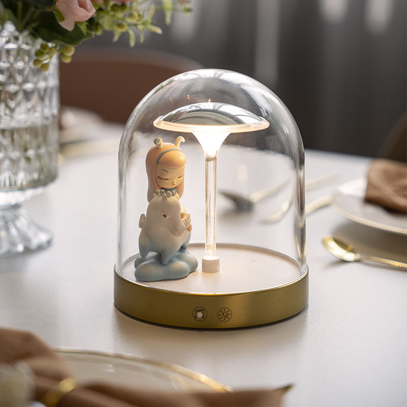 WHIMSY GLASS ENCHANTED LANTERN TABLE LIGHT