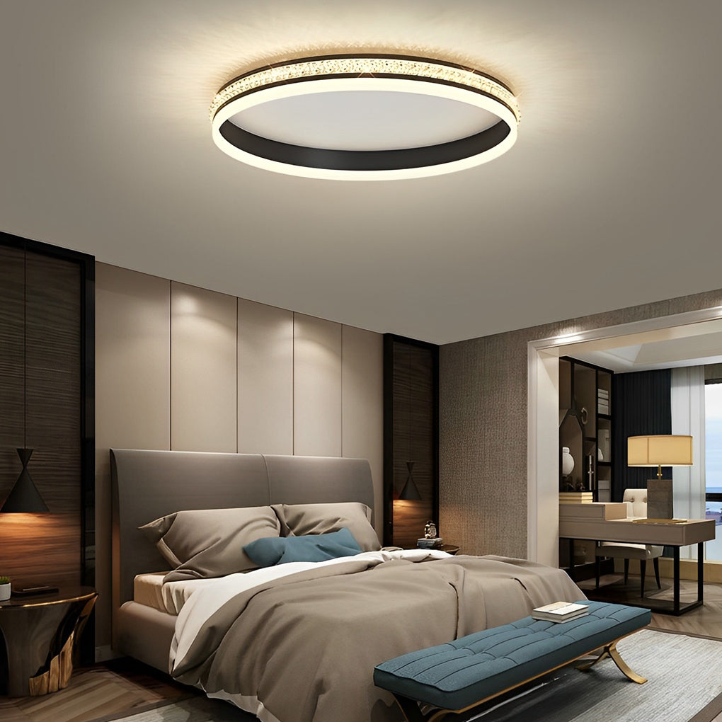 FENWICK MODERN CIRCULAR REMOTE-DIMMING CEILING LUMINAIRE
