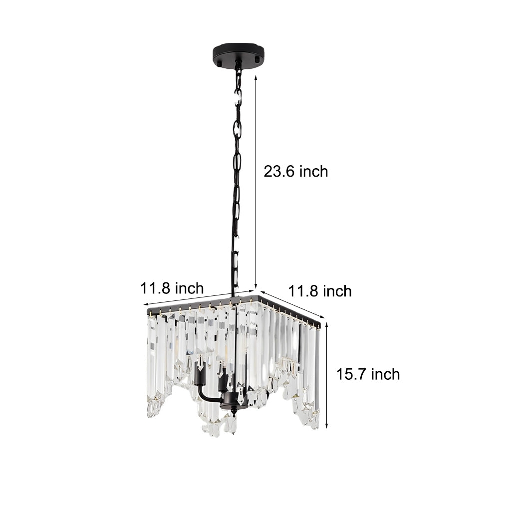 WINDSOR CRYSTAL TRIMMED LED TRIPLE DIMMER CHANDELIER