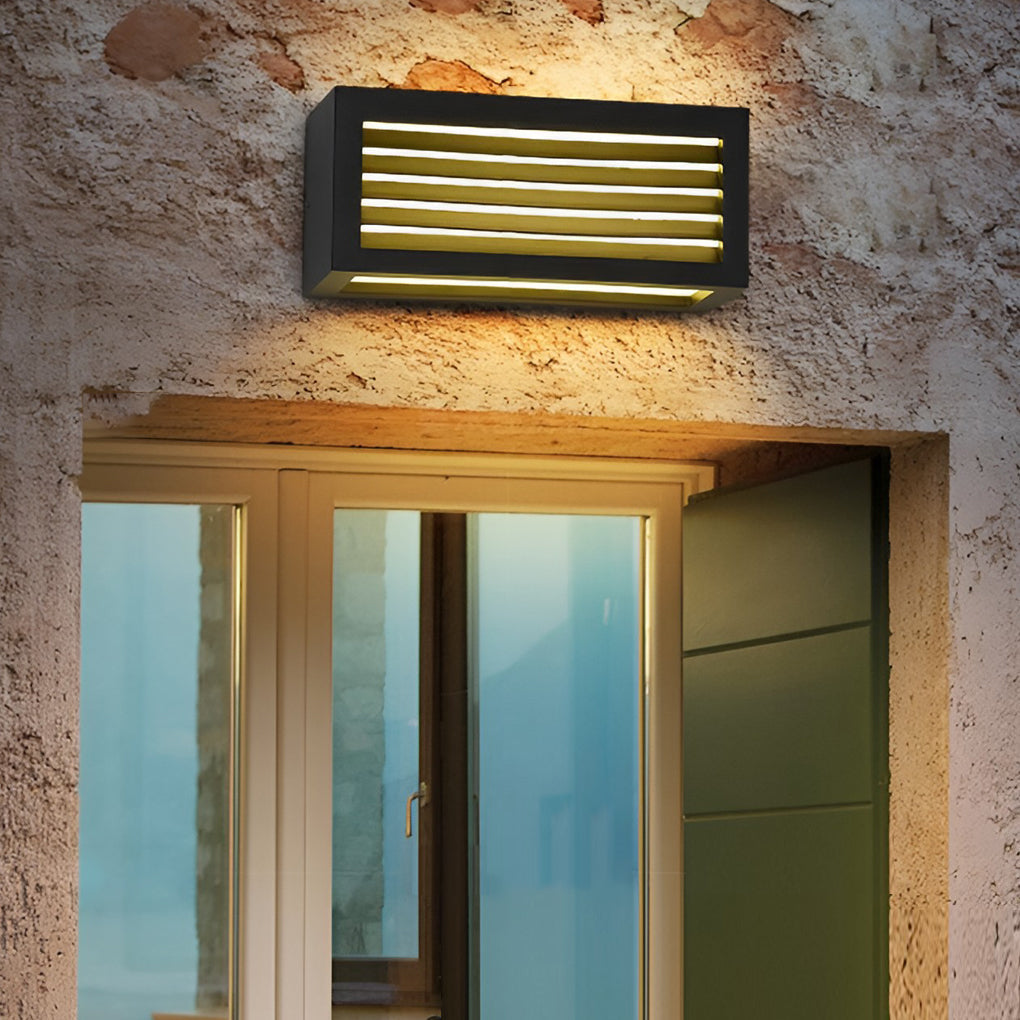 WINCHESTER RECTANGULAR OUTDOOR LED WALL LIGHTING IN BLACK FINISH