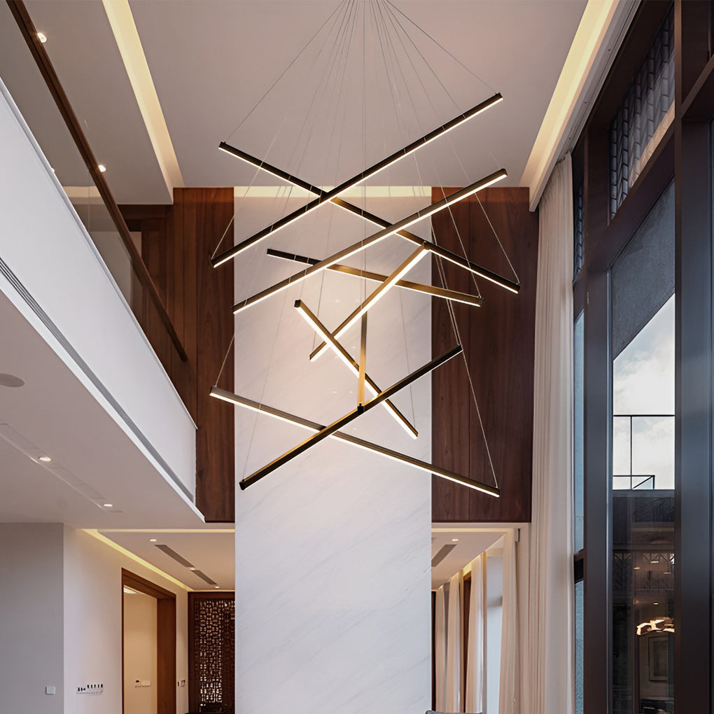 CHARLESTON SLIMLINE REMOTE-CONTROLLED LED CHANDELIER WITH VARIABLE BRIGHTNESS