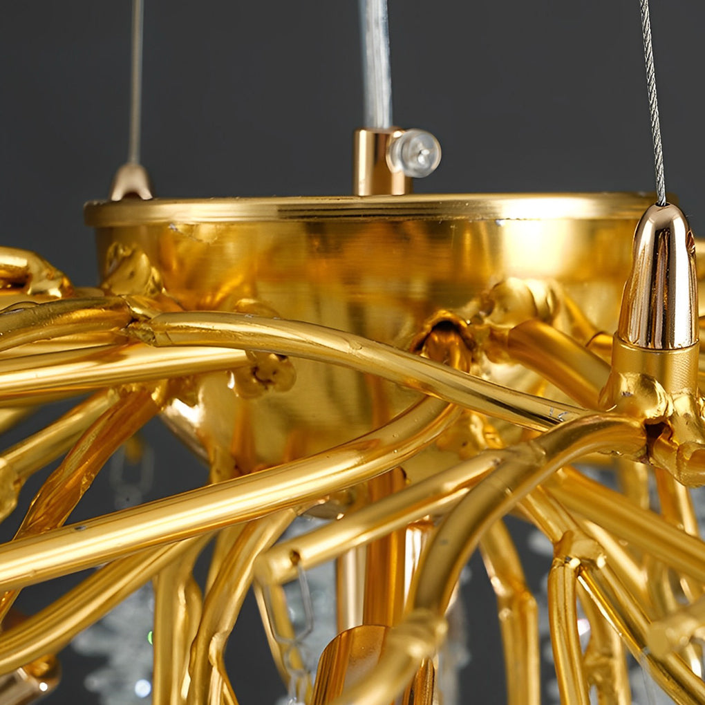 FENWICK CRYSTAL BRANCH CHANDELIER WITH TRIPLE DIMMING