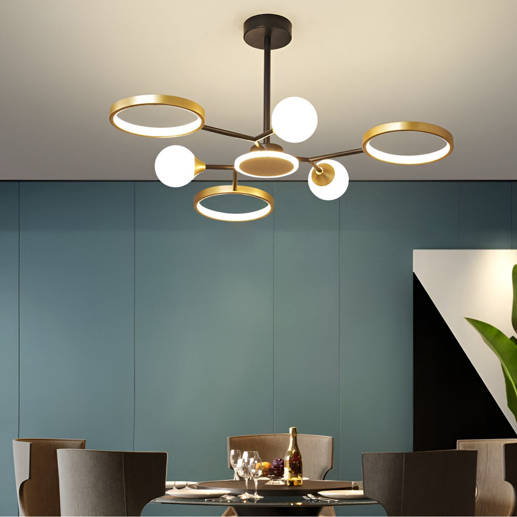 WINTHORPE SIX-BULB CIRCLE CEILING CHANDELIER