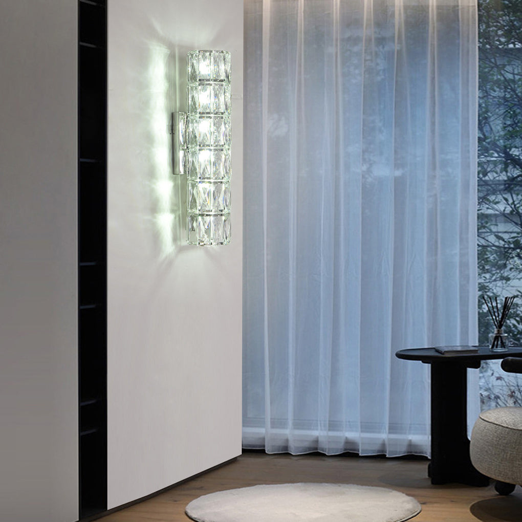 WINDSOR CRYSTAL CYLINDER WALL LANTERN WITH TRIPLE DIMMING FUNCTION