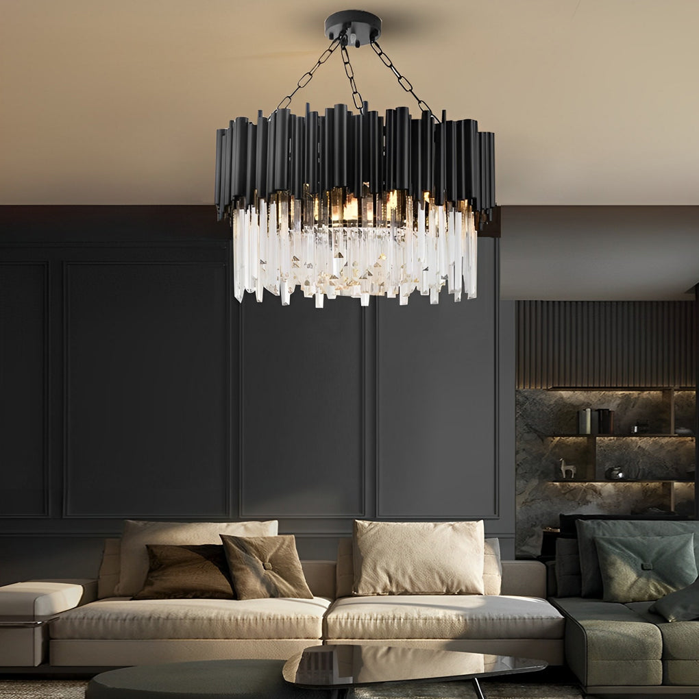 WINTHROP CRYSTAL ORB METAL PENDANT LIGHT