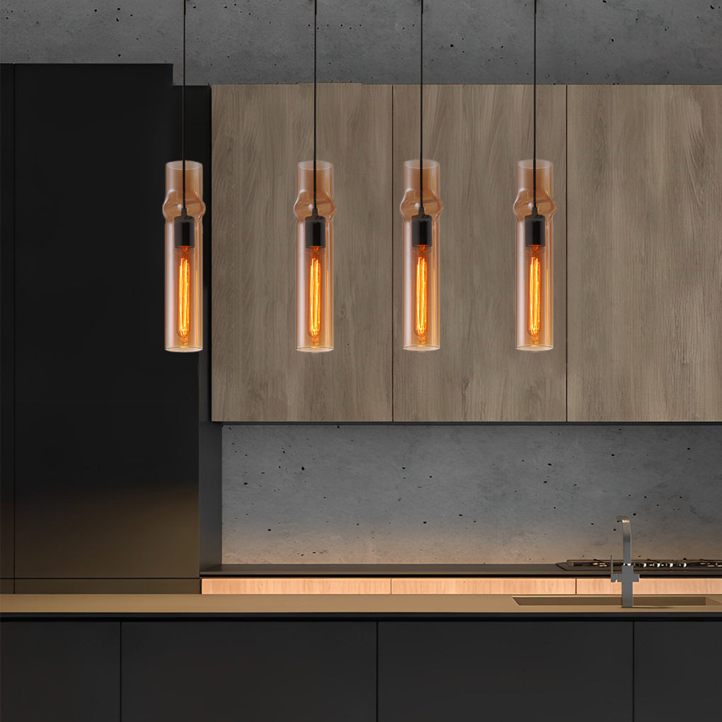 WINTHORPE CYLINDRICAL GLASS PENDANT CHANDELIER