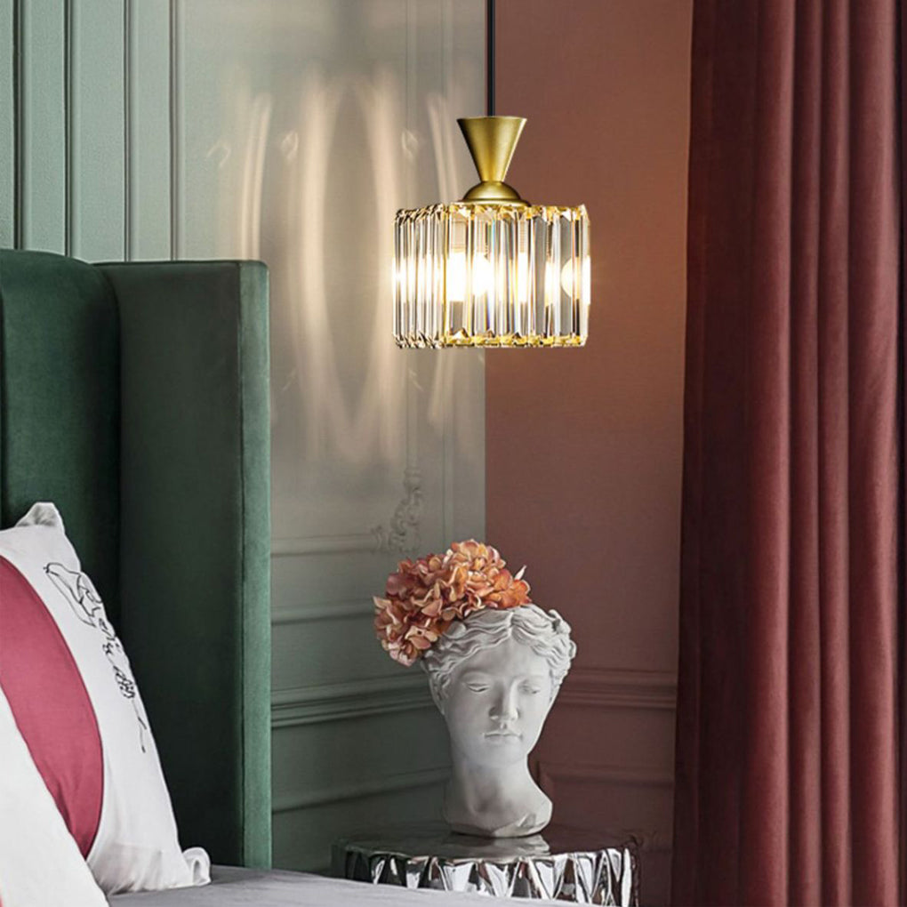 WINTHROP METAL CRYSTAL TRILOGY PENDANT LIGHT