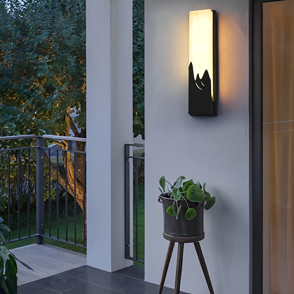WINTHORPE RECTANGULAR RUSTIC LED WALL SCONCE