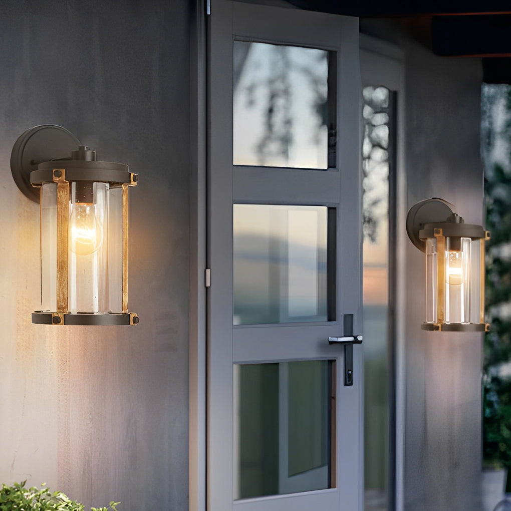 RAVENSCROFT WEATHERED GLASS OUTDOOR WALL LANTERN