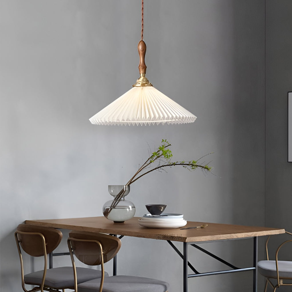 WINDSOR PLEATED WHITE NORDIC HANGING LAMP
