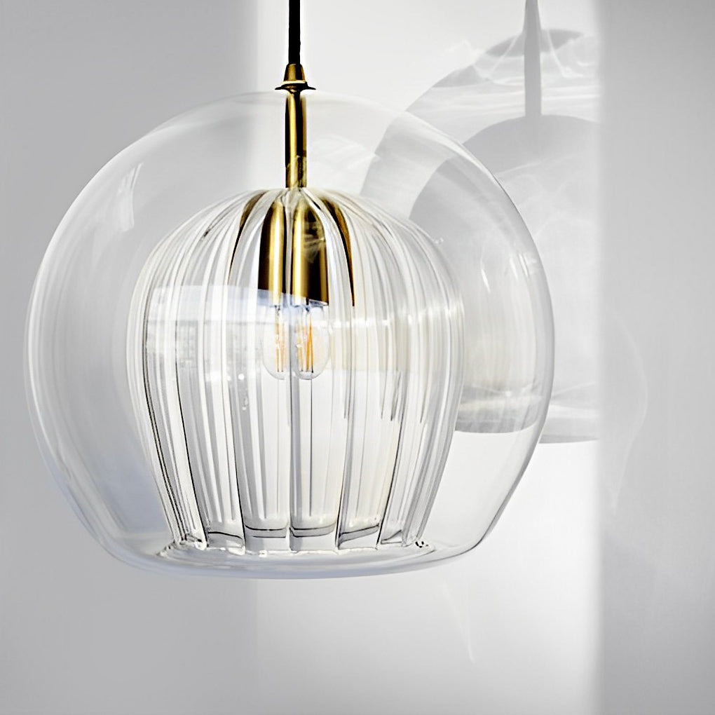 WINDSOR DOUBLE-TIERED GLASS ILLUMINATOR WITH BRASS ACCENTS
