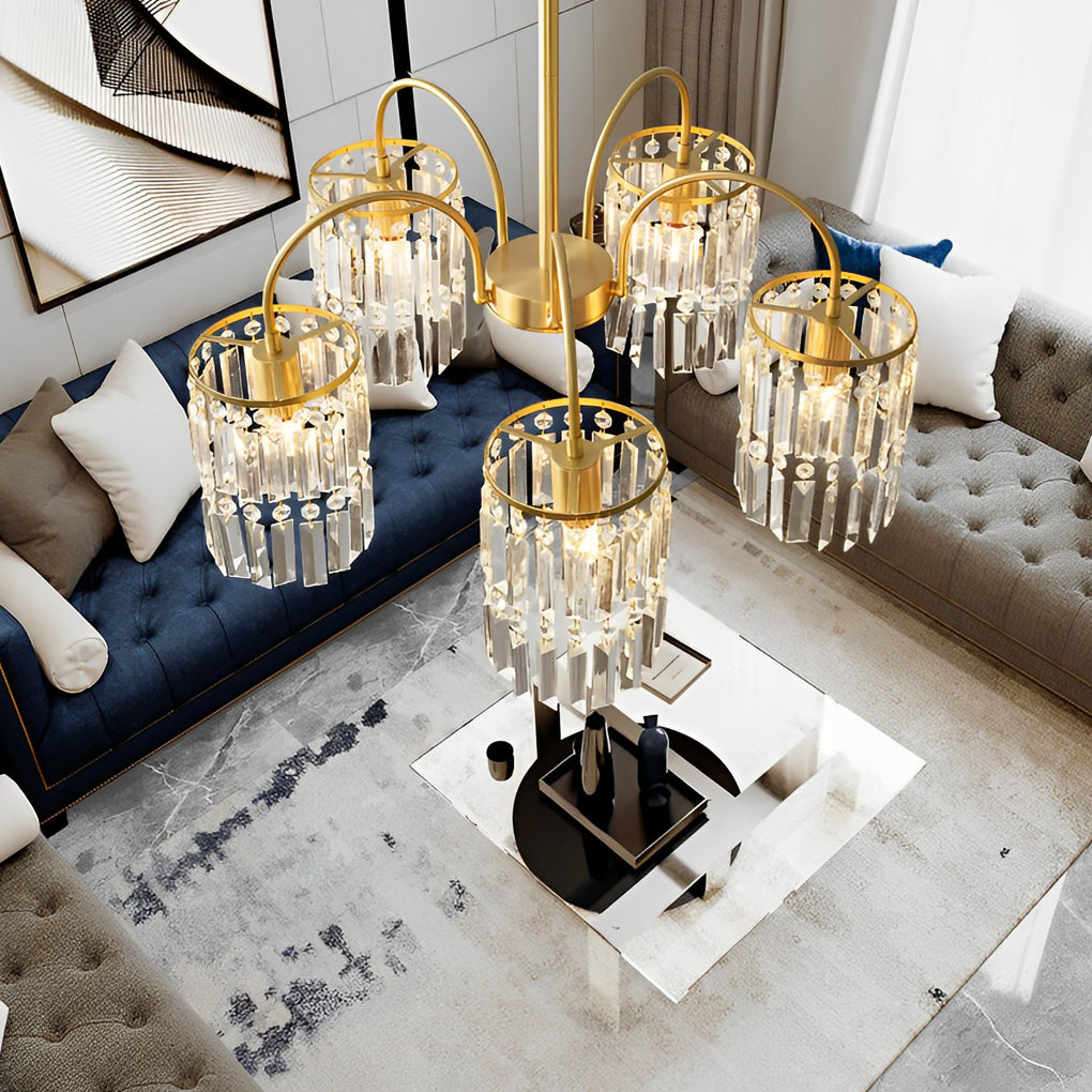 CHARLESTON CRYSTAL CURVE LUXURY CHANDELIER