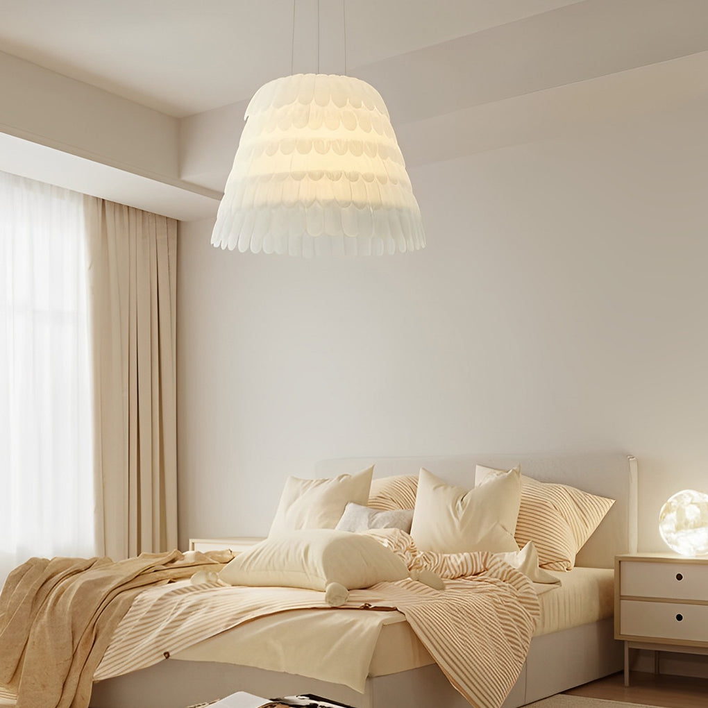 WINTHROP ACRYLIC PLUME TRILOGY CHANDELIER