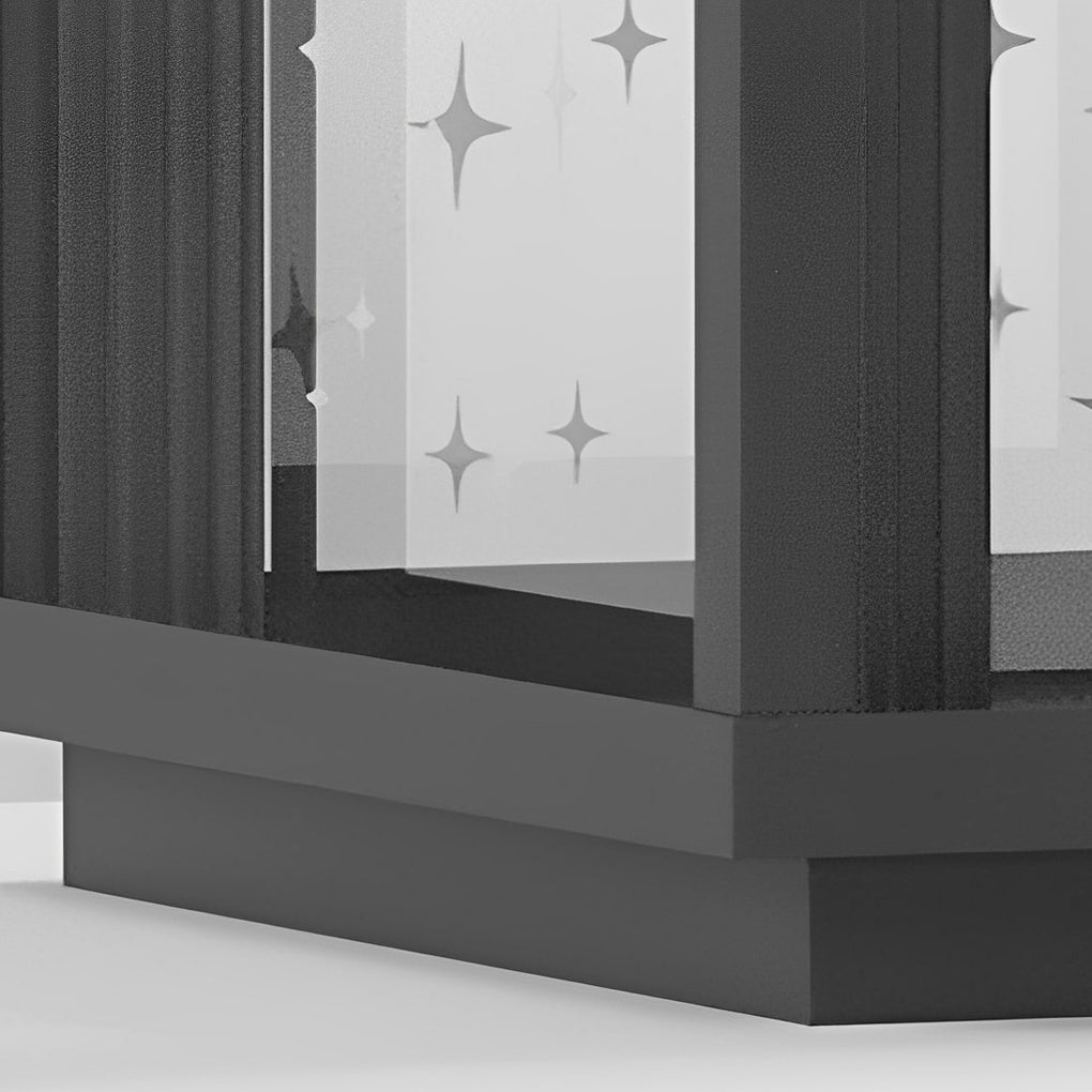 WINDSOR CRYSTAL SQUARE SOLAR FENCE LANTERN