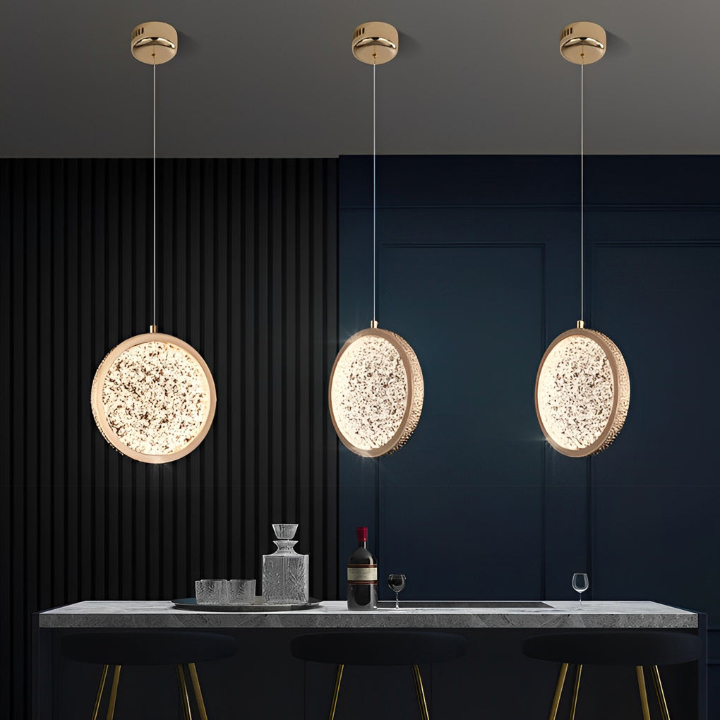 WINTHROP IRON ACRYLIC TRIO DIMMER PENDANT LIGHT