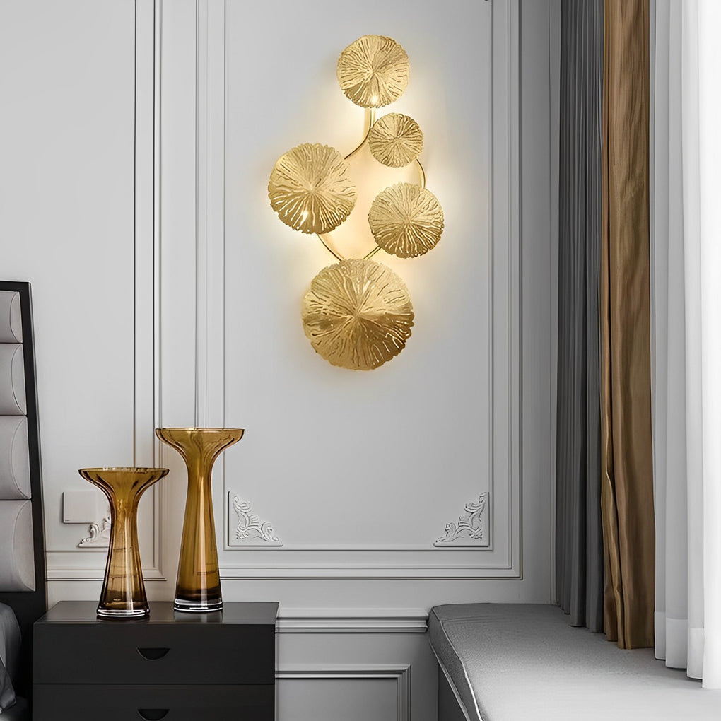 WINTHORPE STAINLESS STEEL LOTUS LEAF WALL SCONCE