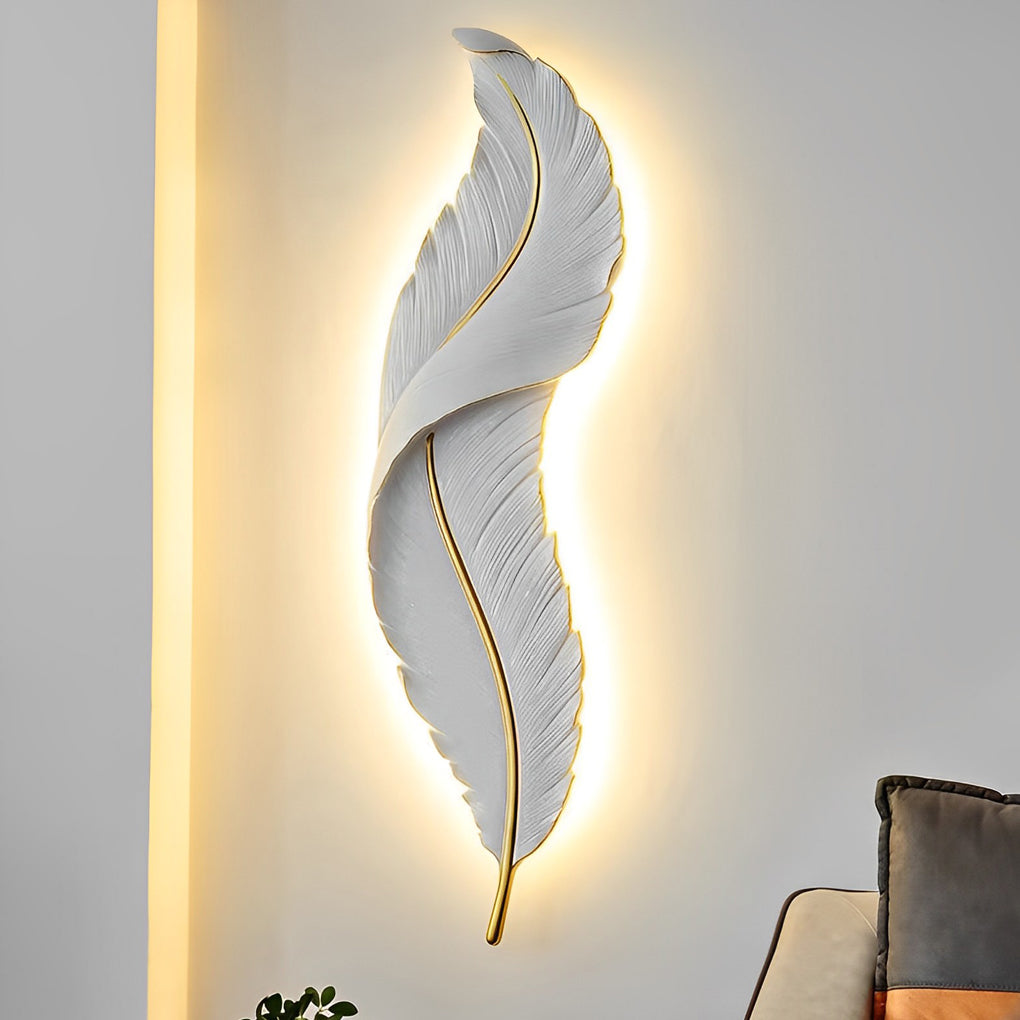 WINDSOR PLUME WHITE LED WALL SCONCE