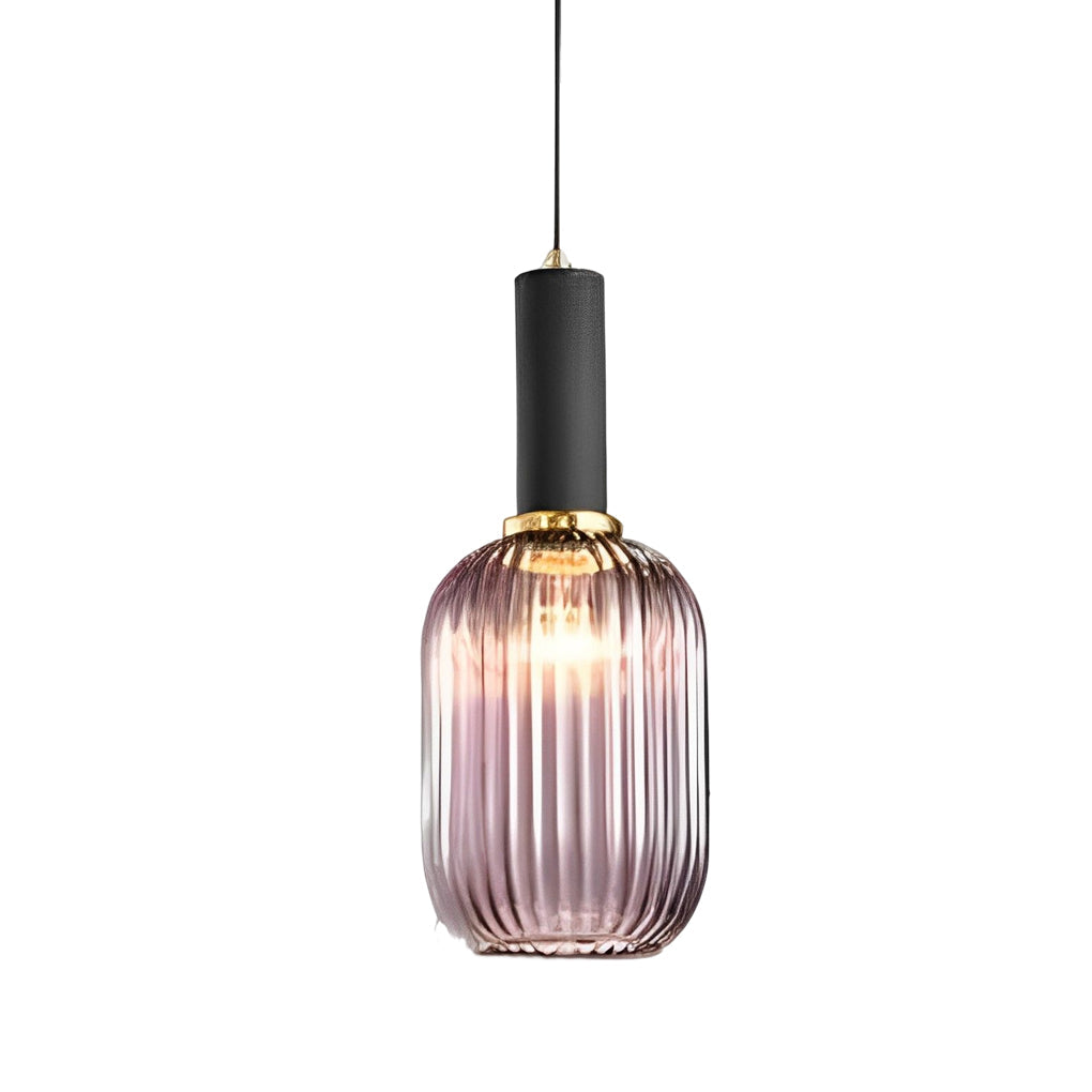 WINTHORPE STRIPED GLASS HANGING LANTERN