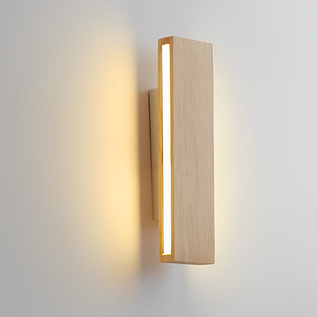 WINTHROP ROTATING RECTANGULAR WOODEN LED WALL SCONCE