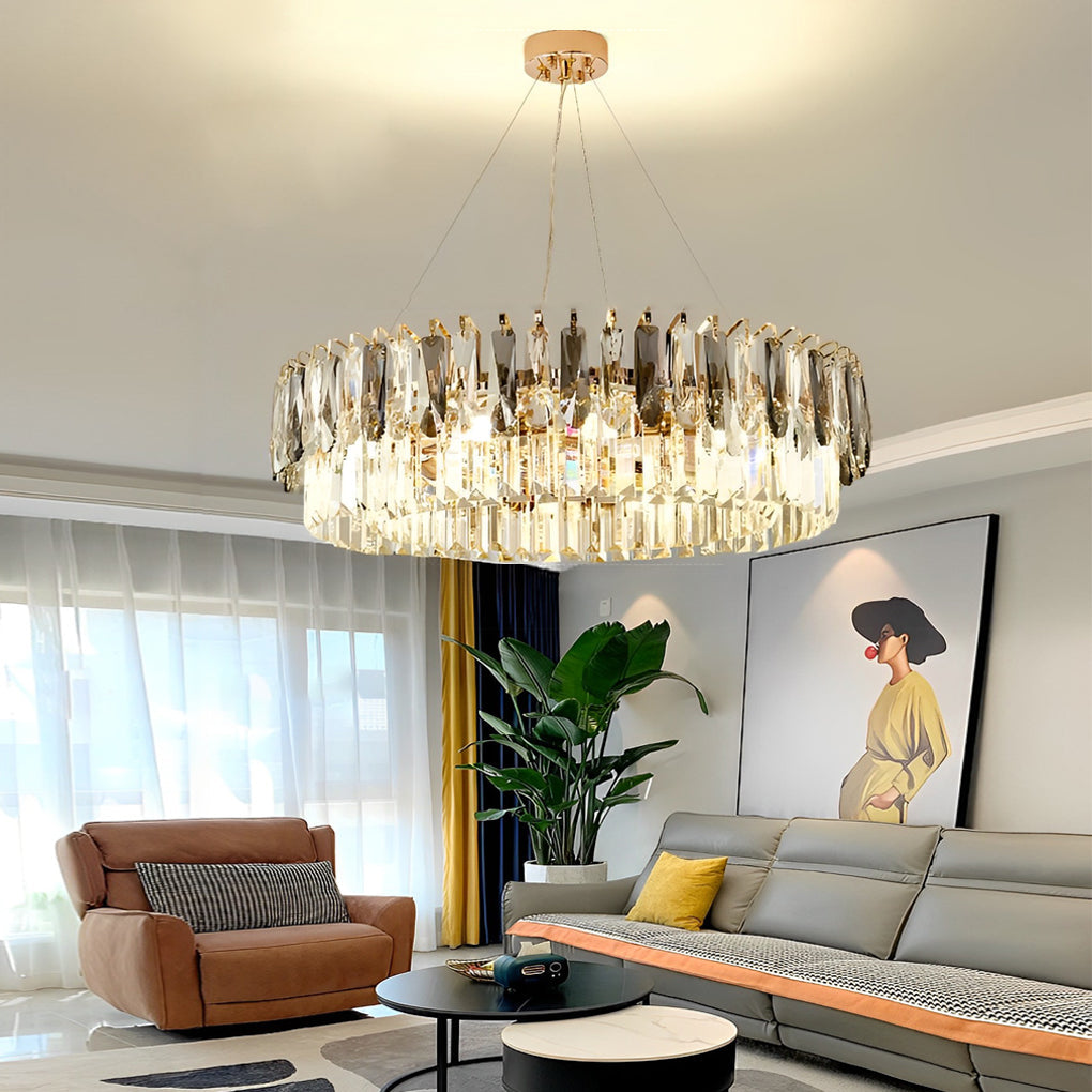 ASTONIA DUAL-TIERED CRYSTAL ILLUMINATION FIXTURE