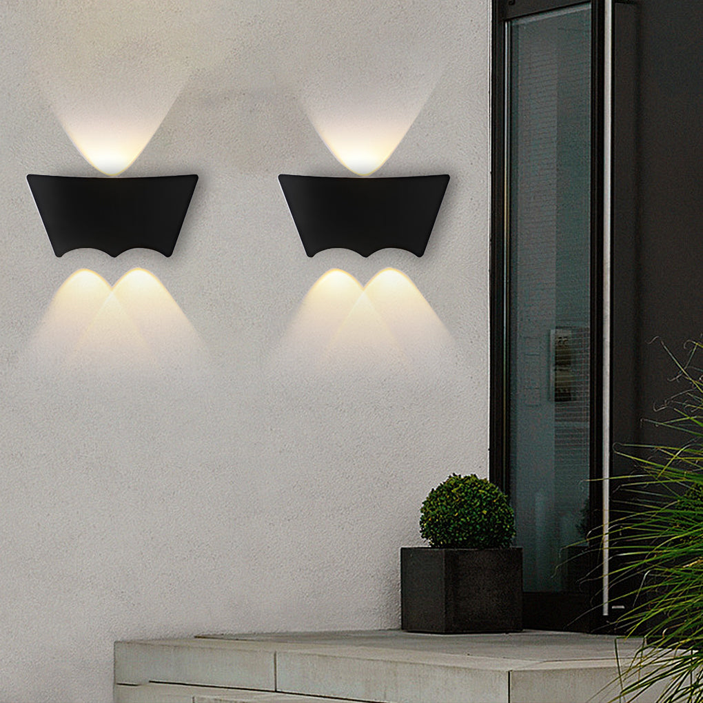 RAVENHALL WATERPROOF LED WALL SCONCE WITH DUAL LIGHTING EFFECTS