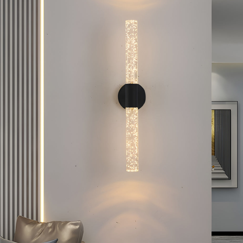 RAVENWOOD IRON AND ACRYLIC CYLINDRICAL WALL SCONCE