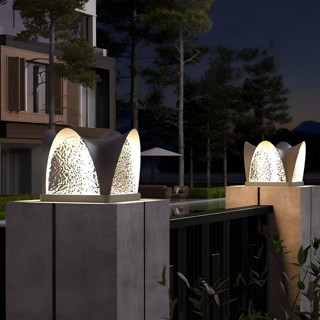 BRAMBLETON BLACK SOLAR POST CAP LIGHTS WITH IP65 WATERPROOFING