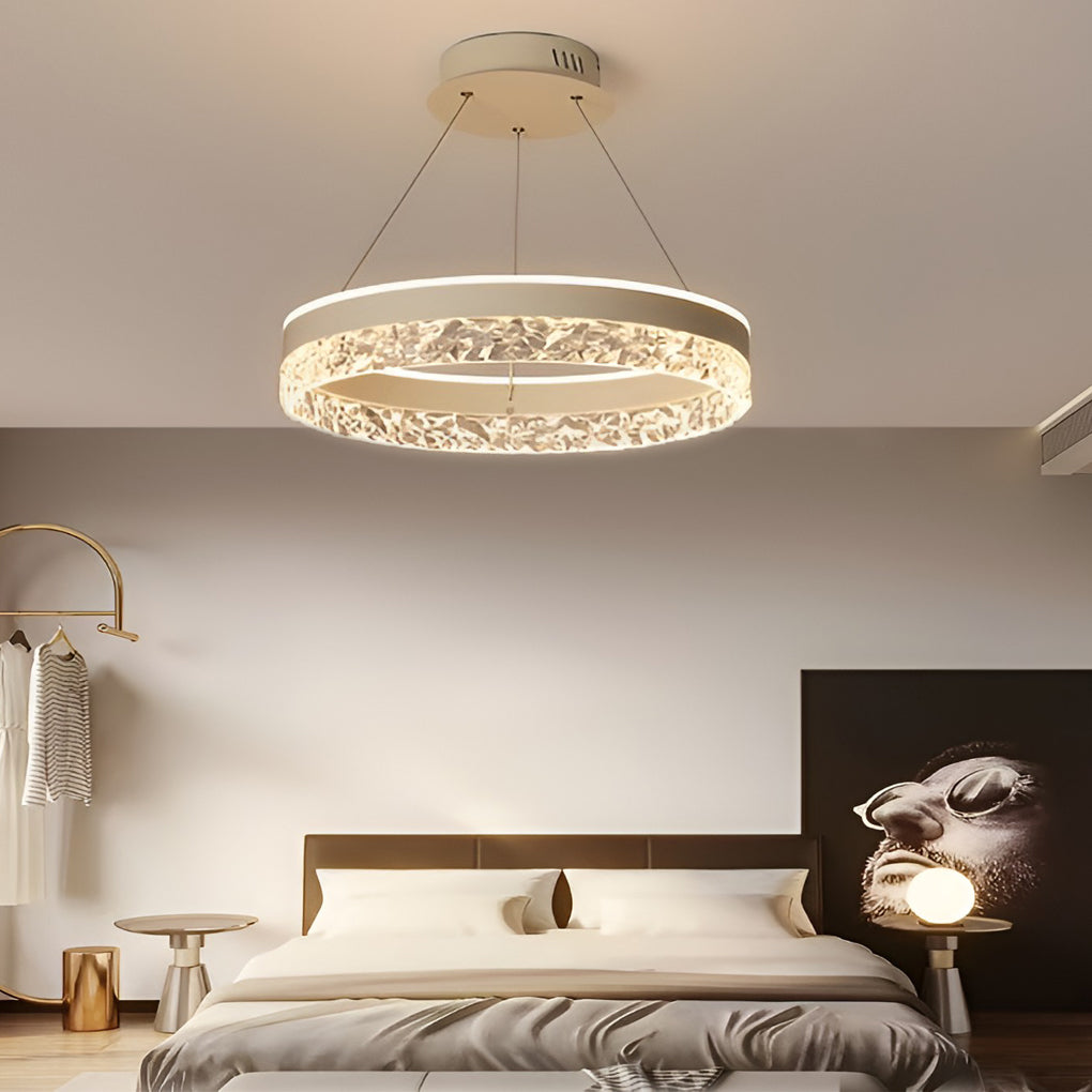 FENWICK CIRCULAR DIMMER CHANDELIER WITH THREE LIGHTING MODES