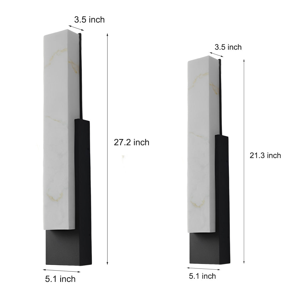 RAVENSTEAD MARBLE-INSPIRED OUTDOOR LED WALL LANTERN