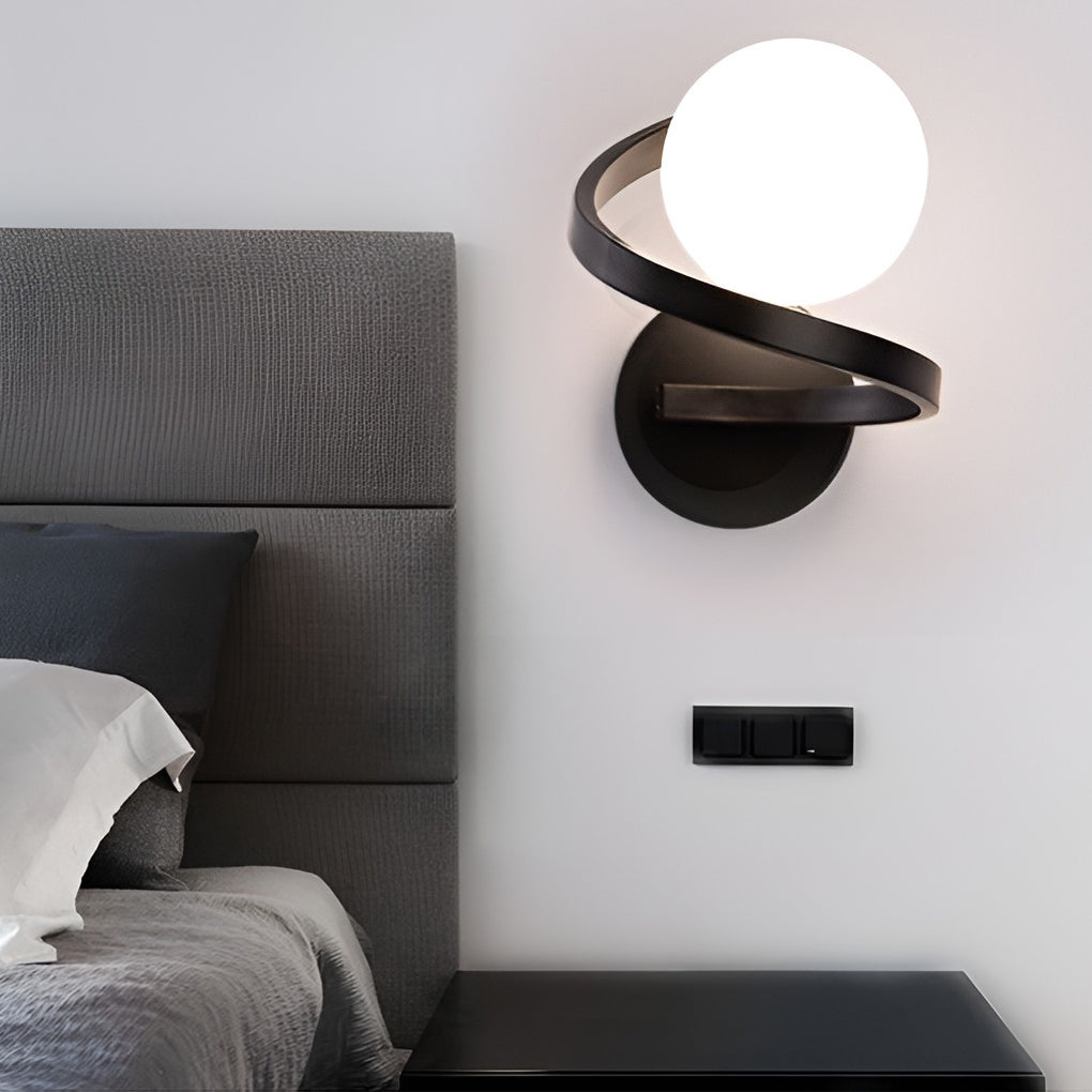 WINTHORPE CURVATURE METAL LED WALL LANTERN
